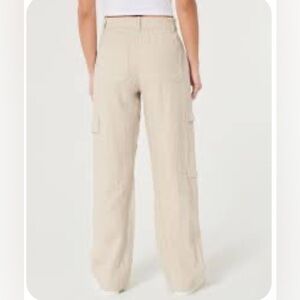 Hollister Ultra high rise baggy Women’s Linen Blend Pants XL